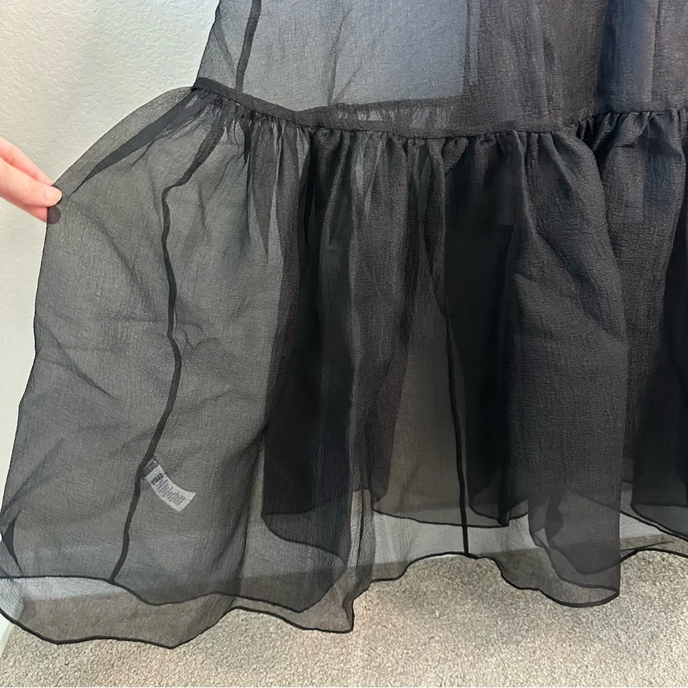 STAUD Calluna Maxi Dress Gown in Black SZ XL - Picture 4 of 11